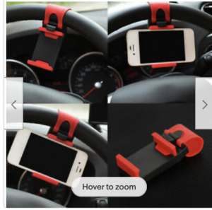 Wheelly אביזרי רכב מעמד קליפ על ההגה לפלאפון לטובת ניווט מיטבי - צבע אדום